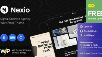 Nexio Digital Creative Agency WordPress Theme + AI v1.1.0