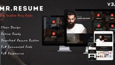 Morgan v3.5.1 Resume, vCard, Personal, Profile and Portfolio WP Theme