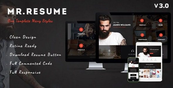 Morgan v3.5.1 Resume, vCard, Personal, Profile and Portfolio WP Theme