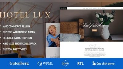 Hotel Lux v1.2.7 Resort & SPA WordPress Theme