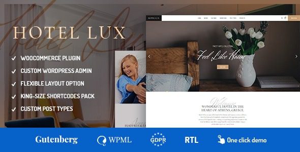 Hotel Lux v1.2.7 Resort & SPA WordPress Theme