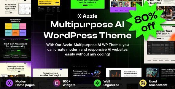 Azzle (v1.0.0) AI Technology & Startup WordPress Theme