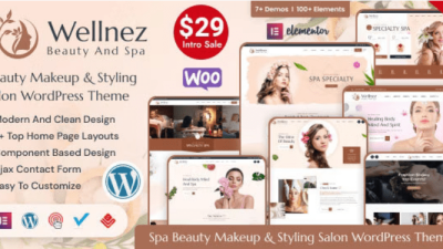 Wellnez (v2.2.9) Beauty Spa Wellness Salon WordPress Theme