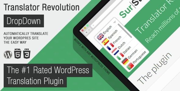 Ajax Translator Revolution DropDown WP Plugin v.2.2