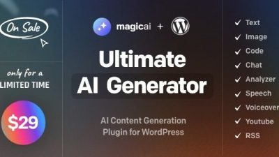 MagicAI for WordPress v1.1 – AI Text, Image, Chat, Code, and Voice Generator