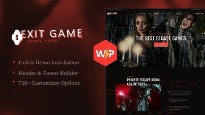 Exit Game v1.3.0 Real-Life Secret Escape Room WordPress Theme