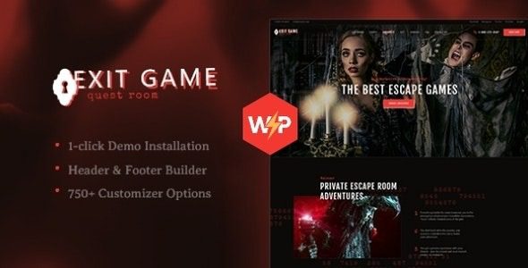 Exit Game v1.3.0 Real-Life Secret Escape Room WordPress Theme