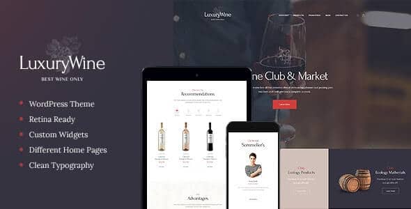 Luxury Wine v1.1.10 Liquor Store & Vineyard WordPress Theme + Shop