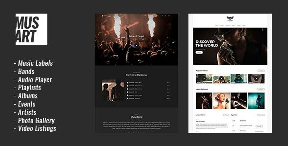 Musart v1.1.4 Music Label and Artists WordPress Theme