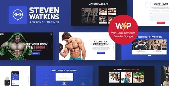 Steven Watkins (v2.0.0) Personal Gym Trainer & Nutrition Coach WordPress Theme
