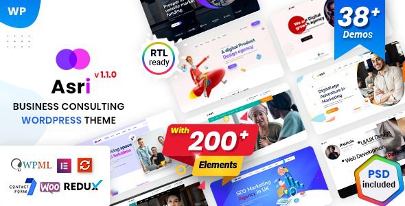 NFixed* Asri (v1.1.3) One Page Multipurpose Business WordPress Theme