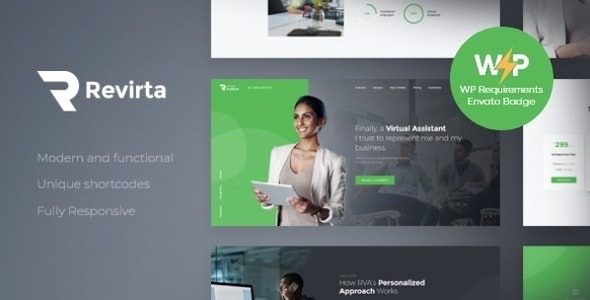 Revirta v2.8 Personal Virtual Assistant & Secretary WordPress Theme