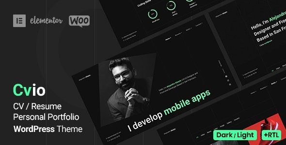 Cvio (v3.3.1) Personal Portfolio WordPress Theme