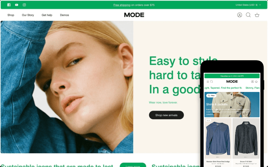 Mode Shopify Premium Theme v4.0.0 (July 24, 2023)