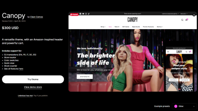 Canopy Shopify Theme v4.3.1