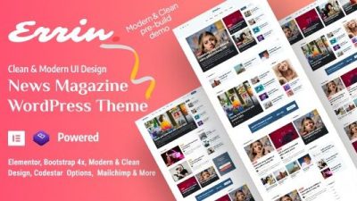 Errin v1.0.6 Personal Blog WordPress Theme
