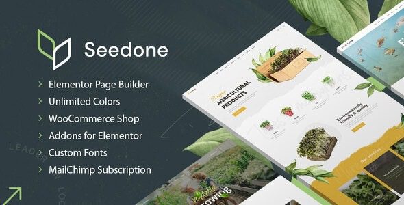 SeedOne v0.0.2 Agriculture WordPress theme