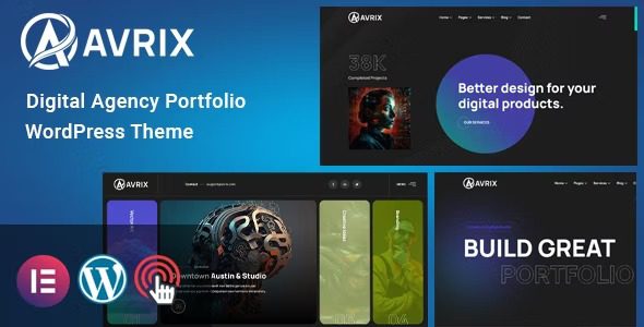 Avrix (v1.1) Digital Agency Portfolio WordPress Theme