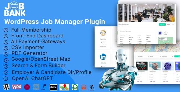 JobBank (v1.1.6) WordPress Job manager plugin