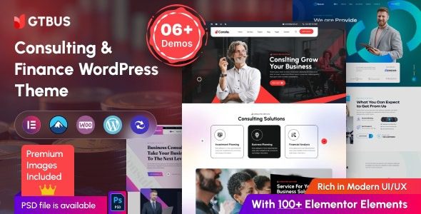 GTBUS v1.0.0 Consulting & Finance WordPress Theme