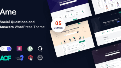 AMA v1.4.0 WordPress bbPress Forum Theme with Social Questions and Answers