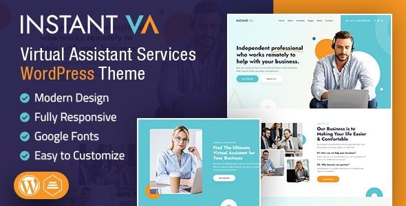 Instant VA v1.0 Virtual Assistant WordPress Theme