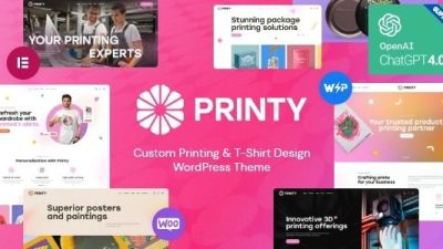 Printy v1.0 Custom Printing & T-Shirt Design WordPress Theme