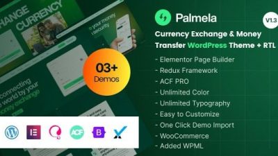 Palmela v1.3 Online Banking & Money Transfer WordPress Theme