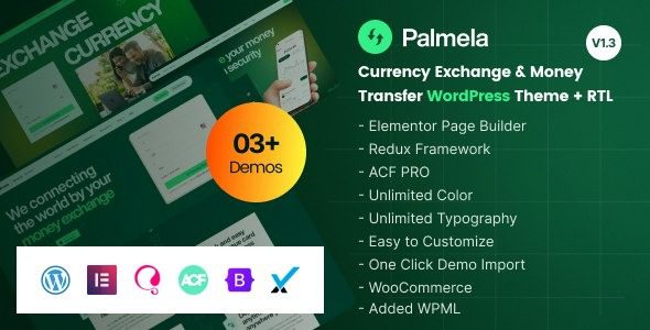 Palmela v1.3 Online Banking & Money Transfer WordPress Theme
