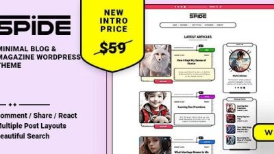 Spide (v1.0.4) Blog & Magazine WordPress Theme