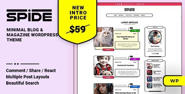 Spide (v1.0.4) Blog & Magazine WordPress Theme