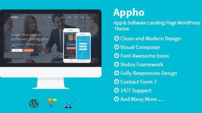 Appho v1.3 App & Software Landing WordPress Theme