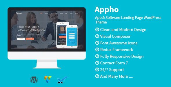 Appho v1.3 App & Software Landing WordPress Theme