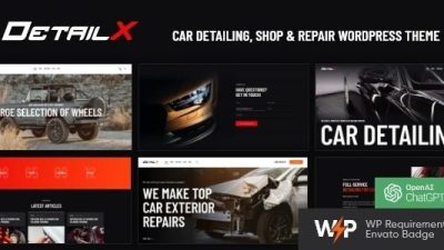 DetailX (v1.6.0) Car Detailing, Shop & Repair WordPress Theme