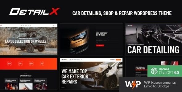 DetailX (v1.6.0) Car Detailing, Shop & Repair WordPress Theme