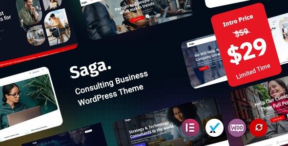 Saga (v2.3) Business Consulting WordPress Theme
