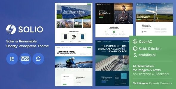 Solio v1.0 Solar & Renewable Energy WordPress Theme