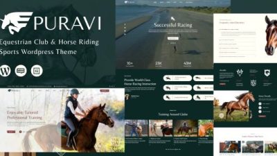 Puravi v1.0.1 Equestrian Club & Horse Riding Sports Theme