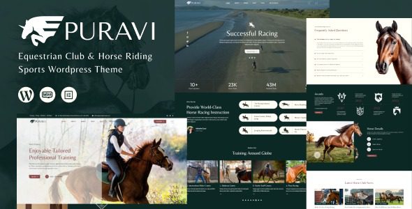 Puravi v1.0.1 Equestrian Club & Horse Riding Sports Theme