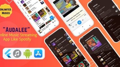 Audalee v1.5 Unlimited Music Streaming App | Flutter & Getx | Android & iOS
