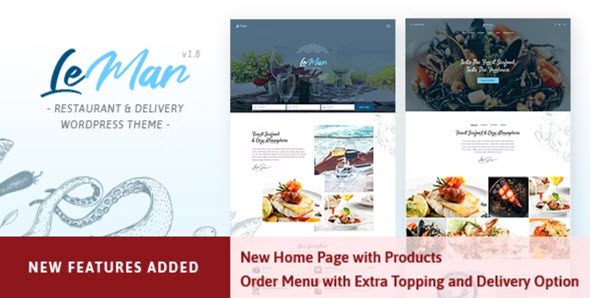 LeMar (v2.1) Seafood Restaurant WordPress Theme