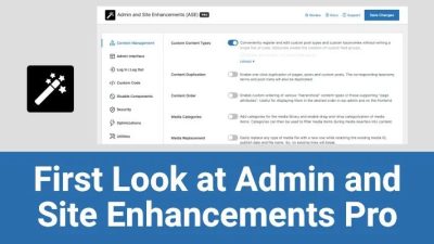 Admin and Site Enhancements (ASE) Pro v6.9.7 [Activated]