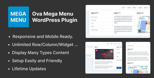 Ova Mega Menu WordPress Plugin插件下载