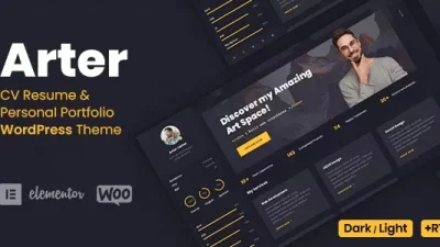Arter (v1.8.0) Personal Portfolio Resume WordPress Theme