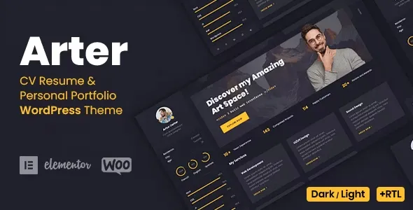Arter (v1.8.0) Personal Portfolio Resume WordPress Theme
