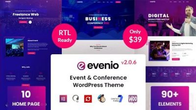 Evenio v2.0.7 Event Conference WordPress Theme
