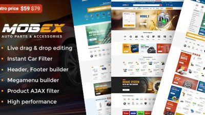 Mobex v1.9 Auto Parts WordPress Theme