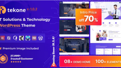Tekone (v1.1.3) IT Solutions & Technology WordPress Theme