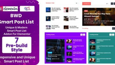 BWD Smart Post List Addon For Elementor 插件下载