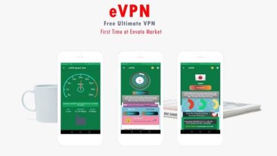 eVPN v4.3 Free Ultimate VPN Android VPN, Billing, Phone Booster, Admob Push Notification